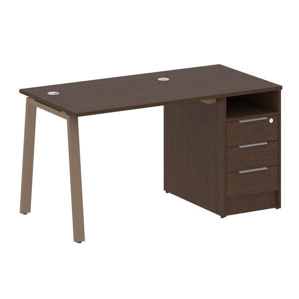 Рабочая станция Metal System Style БА.РС-СТП-1.1 1412x720x750 (Венге Цаво/Мокко металл)