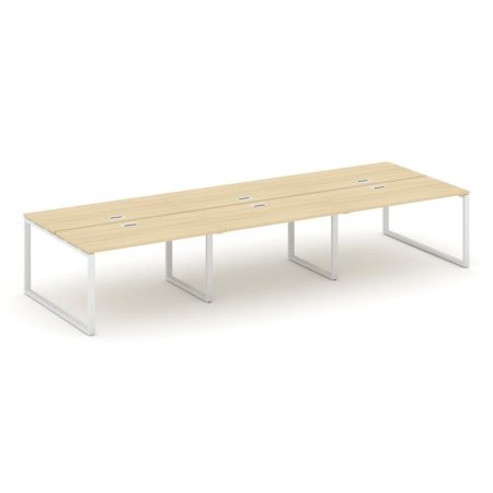 Рабочая станция 2-х сторонняя SN-6O.DRS-083 (4140х1632х750) (Акация Лорка/Металл Белый)