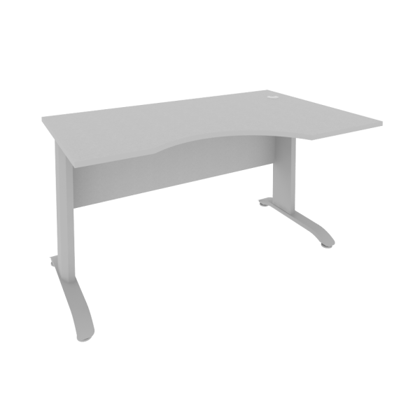 Стол криволинейный правый Riva ПЛ.СА-2 Пр 1400x900x750 (Серый/Металлик)