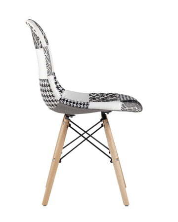 Стул DSW пэчворк черно-белый (Стул DSW черно-коричневый)