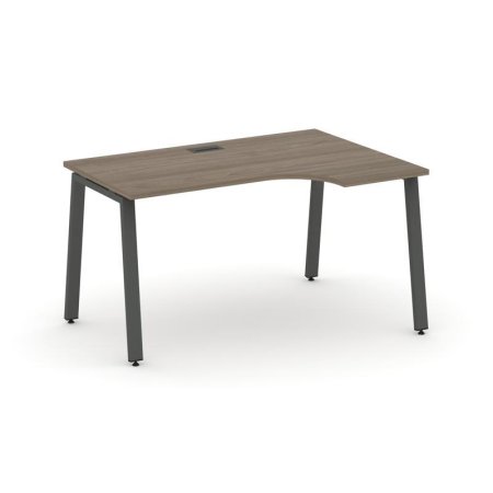 Стол рабочий эргономичный SN-6A.SPA-012(R) (1580х700/980х750) (Вяз Благородный/Металл Антрацит)