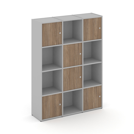 Стеллаж Locker Plus LK.K-006 1188x350x1593 (Серый | Дуб Аризона)