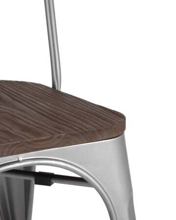 Стул TOLIX WOOD серебристый матовый (Стул Tolix серебристый, матовый)