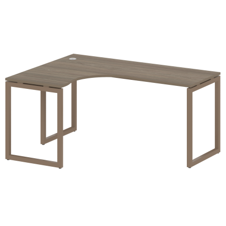 Стол криволинейный левый Metal System Style БО.СА-4 Л 1600x1200x750 (Акация/Антрацит металл)
