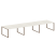 Переговорный стол 3 столешницы Metal System Style БО.ПРГ-3.4 4800x1235x750 (Дуб Наварра/Серый металл)