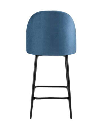 Стул полубарный Марсель велюр пыльно-синий (Стул полубарный Марсель синий)