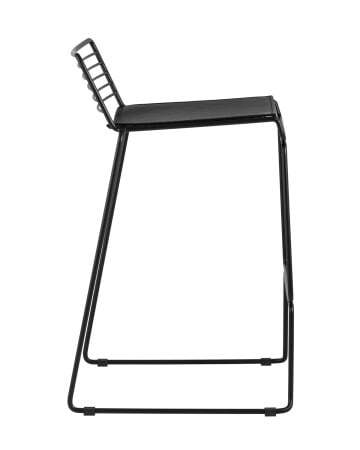Стул полубарный Danny черный с черной подушкой (Стул полубарный Danny черный)