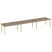 Стол переговорный на деревянных опорах Onix Wood OW.PRG-3.4 4740x980x750 (Тиквуд Светлый/Дуб Темный)