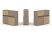 Тумба двойная + низкая надставка ES.NB.2N-18 (1500х410х1135) (Латте/Тиквуд Светлый)