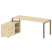 Рабочая станция с опорной тумбой левая Metal System Style БП.РС-СТС-2.5 Л 1900x1520x750 (Дуб Наварра/Серый металл)