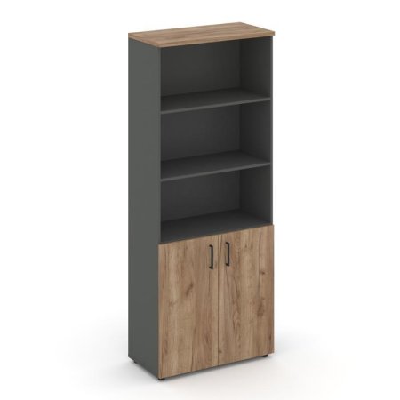Шкаф высокий широкий SN.STS-101 (796х400х1982) (Антрацит/Дуб Табак)