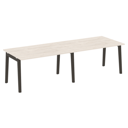 Стол переговорный на деревянных опорах Onix Wood OW.PRG-2.3 2760x980x750 (Денвер Светлый/Дуб Темный)