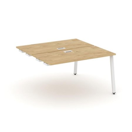 Стол-приставка к опорным элементам SN-6A.DPRS-023 (1380х1632х750) (Тиквуд Светлый/Металл Белый)