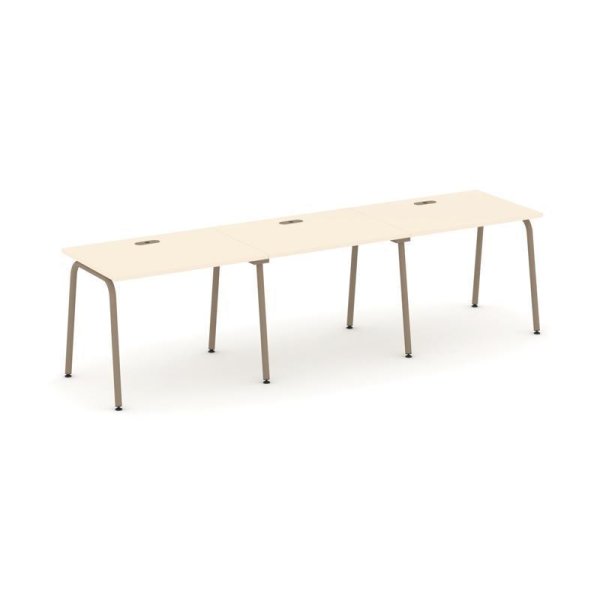 Рабочая станция 3 места ES.RS-3.1-LK (2940х730х750) (Сатин/Металл Латте)