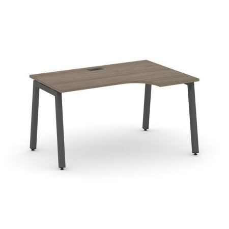 Стол рабочий эргономичный SN-5A.SPA-012(R) (1580х700/980х750) (Вяз Благородный/Металл Антрацит)