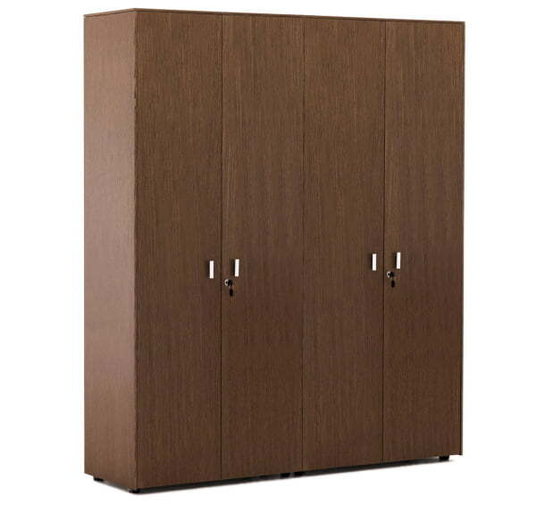 EXE Шкаф для бумаг (Орех/Хром)