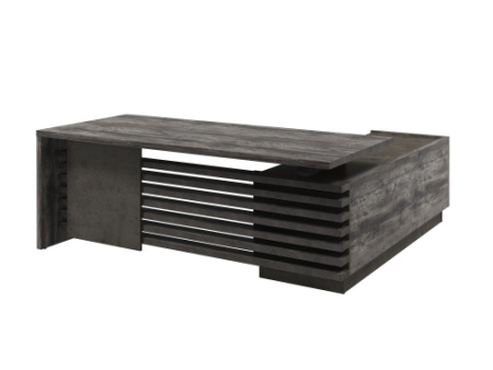 Стол с опорной тумбой, левый (без розеток) Vestar Z-220л.0000 2000x2030x750 (Сосна Пасадена/Бетон Чикаго)