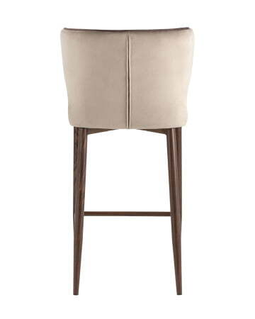 Стул полубарный Матео с кантом велюр шампань ножки дерево (Стул полубарный Матео шампань)