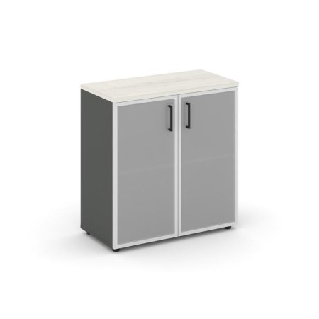 Шкаф низкий широкий SN.STS.E-303 (796х400х833) (Антрацит/Дуб Наварра/Сатин)