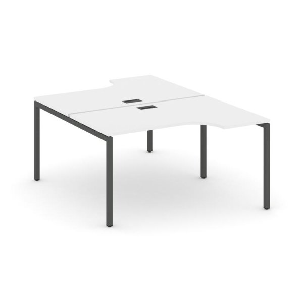 Рабочая станция эргономичная SN-4P.DRPA-011 (1380х1432/1992х750) (Белый/Металл Антрацит)