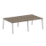 Рабочая станция на 4 рабочих места на А-образном м/к Metal System Style БА.СМ-4.2 2400x1475x750 (Дуб наварра/Серый металл)