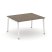 Стол переговорный SN-5A.SPRG-032.3 (1180х1180х750) (Тиквуд Светлый/Металл Антрацит)