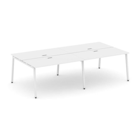 Рабочая станция 2-х сторонняя SN-4A.DRS-042 (2360х1432х750) (Белый/Металл Белый)