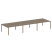 Рабочая станция на 6 раб. мест Metal System Style БП.СМ-6.4 4800x1475x750 (Дуб Наварра/Серый металл)