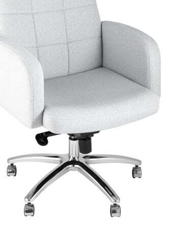 Кресло руководителя Лансет микровелюр светло-серый (Компьютерное кресло Лансет светло-серый)