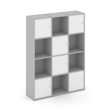 Стеллаж Locker Plus LK.K-006 1188x350x1593 (Серый | Белый)