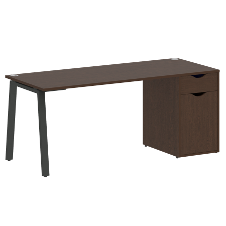 Стол письменный VR.SP-3-178.1.A 1780x720x750 (Венге Цаво/Антрацит Металл)