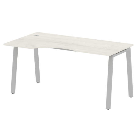Стол криволинейный левый Metal System Style БА.СА-1 Л 1600x900x750 (Дуб Наварра/Серый металл)