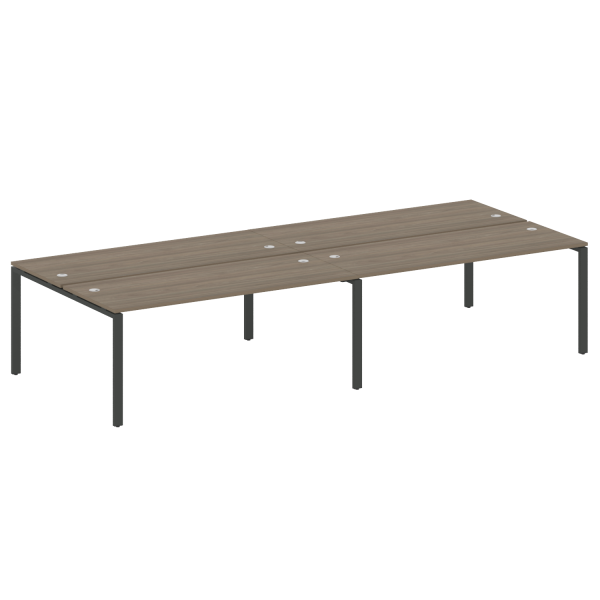 Рабочая станция на 4 раб. места Metal System Style БП.СМ-4.5 3600x1475x750 (Вяз/Антрацит металл)