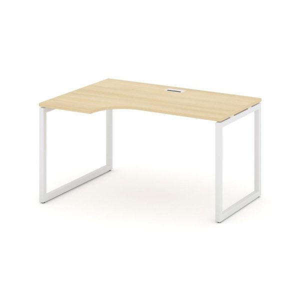 Стол рабочий эргономичный SN-4O.SPA-021(L) (1380х800/980х750) (Акация Лорка/Металл Белый)