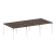 Рабочая станция на 6 рабочих места на А-образном м/к Metal System Style БА.СМ-6.1 3000x1475x750 (Дуб наварра/Серый металл)