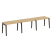 Рабочая станция на деревянных опорах Onix Wood OW.RS-3.2.7 3540x720x750 (Тиквуд Светлый/Дуб Темный)