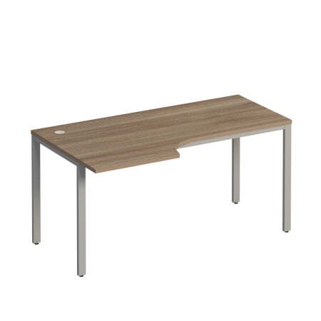 Стол эргономичный левый на металлокаркасе  Комфорт МП2 К 197 1600x900x750 (Дуб шамони темныйСерый)