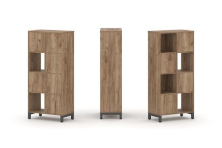 Набор стеллажа 1 сторонний, 4 яруса SN.NS-421 (754х400х1615) (Дуб Табак/Металл Антрацит)