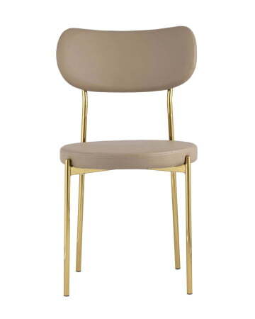 Стул Барбара экокожа бежевая золотые ножки (Стул Барбара бежевый)