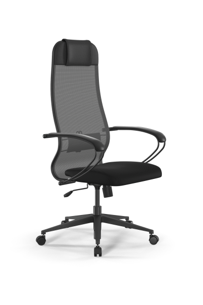 Кресло для руководителя Метта Sit 10 B1-111K - X2+UMF(X1) /Ub00/Wh00/K1bL(M09.B11.G19.W02) (Темно-серый | Черный)