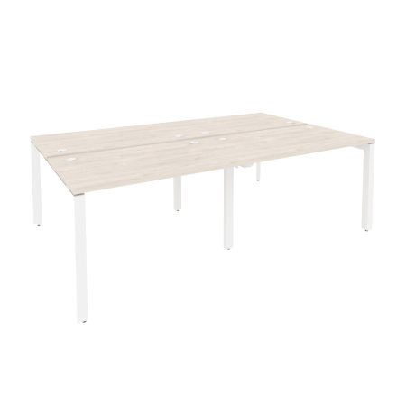 Рабочая станция на П-образном м/к Onix O.MP-D.RS-4.2.7 2360x1475x750 (Денвер Светлый/Белый Металл)