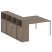 Рабочая станция с опорным шкафом-купе Metal System Style БП.РС-СШК-4.4 2010x2332x1098 (Дуб Наварра/Серый металл)
