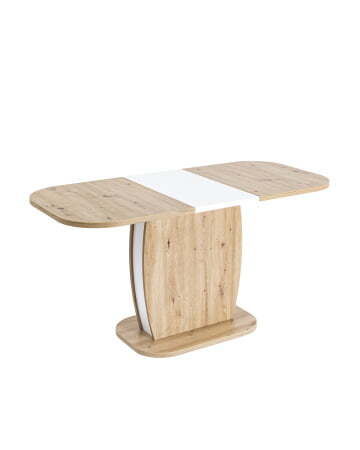 Стол Barrel 110-145*70 дуб/белый (Стол обеденный BARREL дуб)