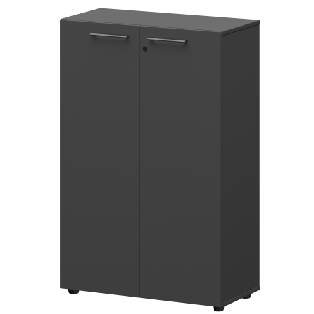 Шкаф средний закрытый Кортез СМШ38F 792x380x1190 (Графит)