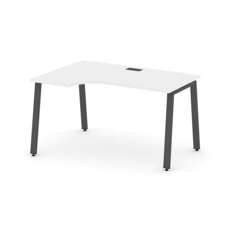 Стол рабочий эргономичный SN-6A.SPA-001(L) (1380х600/980х750) (Белый/Металл Антрацит)
