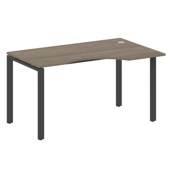 Стол криволинейный правый Metal System Style БП.СА-2 Пр 1400x900x750 (Вяз/Антрацит металл)