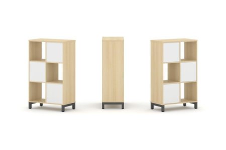 Набор стеллажа 1 сторонний, 3 яруса SN.NS-321 (754х400х1248) (Акация Лорка/Белый/Металл Антрацит)