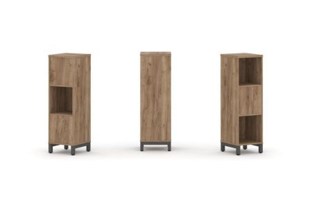 Набор стеллажа 2-х сторонний, 3 яруса SN.NSD-311 (387х400х1248) (Дуб Табак/Металл Антрацит)