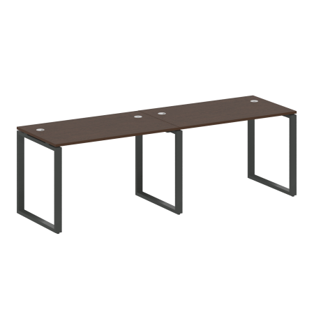Рабочая станция Metal System Style БО.СМ-2.2 2400x720x750 (Венге Цаво/Антрацит металл)
