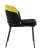 Стул Дабл велюр черный с желтой вставкой (Стул Дабл черный, желтый)